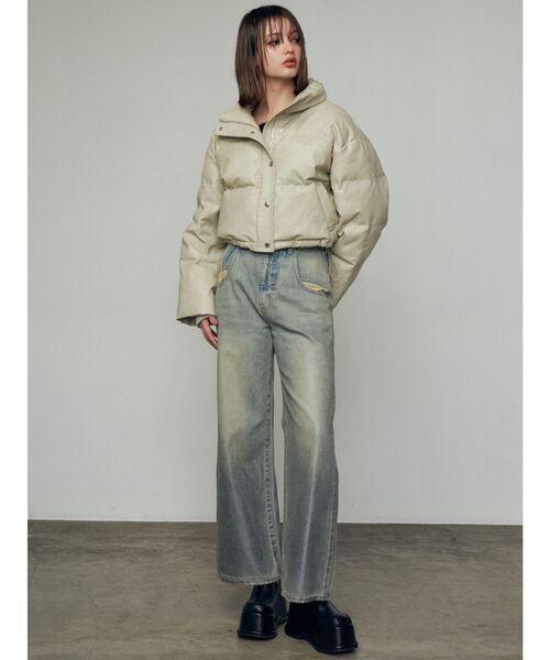 EMODA（エモダ）の「フェイクレザーショートダウン（ダウンジャケット