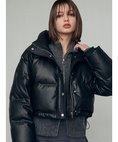 EMODA（エモダ）の「フェイクレザーショートダウン（ダウンジャケット