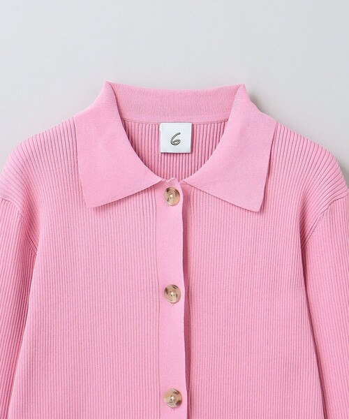 6（ロク）の「＜6(ROKU)＞リブシャツカーディガン 2024FW