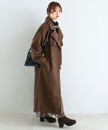 チェスターコート（ブラウン/茶色系・チェック柄）ファッション通販