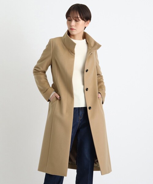 INDIVI（インディヴィ）の「◇【カシミヤ100％】スタンドカラーコート