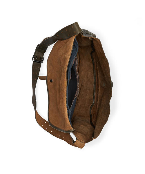 RRL（ダブル アール エル）の「レザー メッセンジャー バッグ（トート