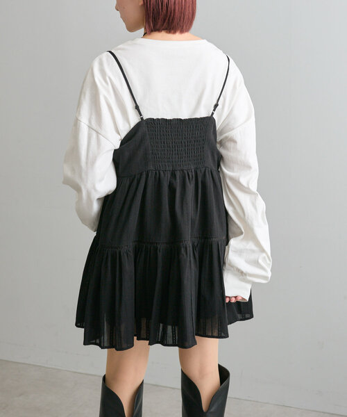 mline]コットンレースキャミワンピ（ワンピース）｜mline（エムライン