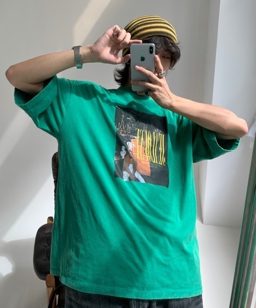 ビッグシルエットヴィンテージ加工ロックTシャツ DT2079 【MASONPRINCE