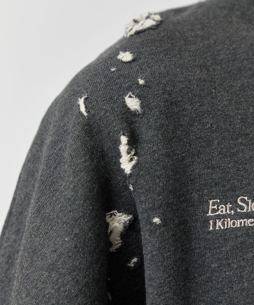 SHINYAKOZUKA/シンヤコズカ】〈別注〉 DAMAGED ORDINARY GIANT CREW