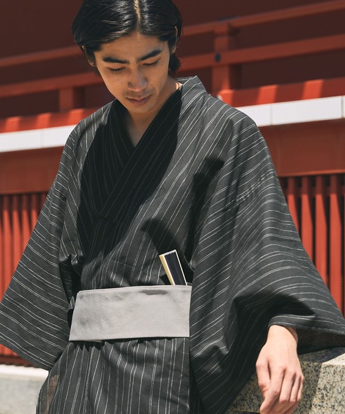 浴衣 4点セット【 浴衣 ＋ 帯 ＋ 下駄 ＋ 扇子】 メンズ（浴衣）｜MONO