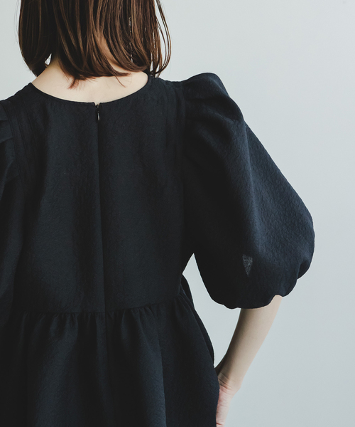 セール】《追加》【洗える】シアーノイズジャガードブラウス（シャツ