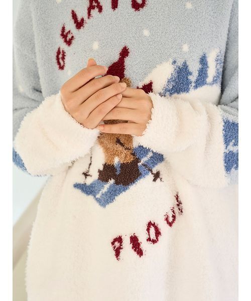 セール】【HOLIDAY】スキーベアジャガードプルオーバー（ルームウェア