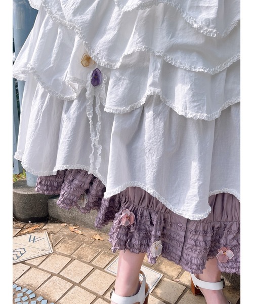 パンジーレース使いスカート（スカート）｜PINK HOUSE（ピンクハウス