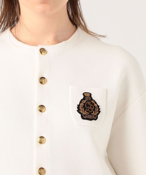 caban（キャバン）の「□コットンカシミヤ エンブレムクルーネック