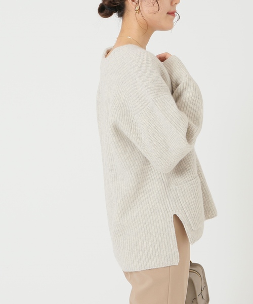 IENA（イエナ）の「AQUA畦ボックスシルエットカーディガン