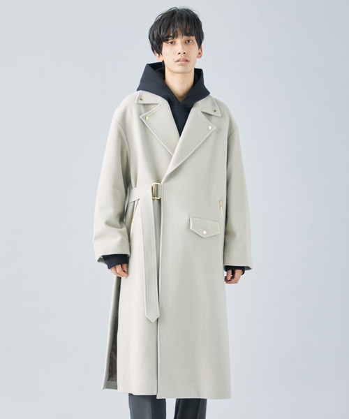 CULLNI（クルニ）の「STUDIOUS別注 ライダースタイロッケンコート/EX