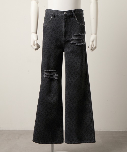 GRANCY（グランシー）の「【GRANCY】Leopard Damage Flare Pants