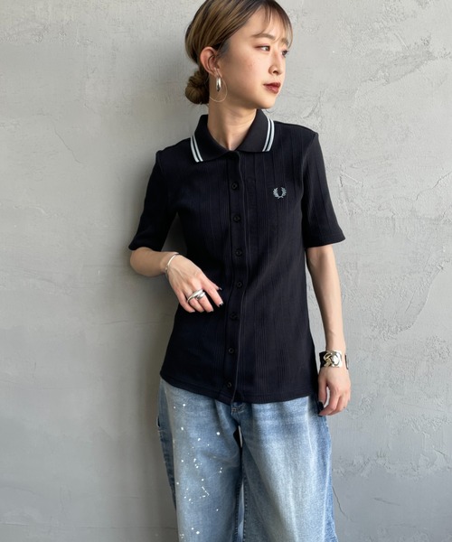 FRED PERRY/フレッドペリー] 別注 ツインティップライン リブ