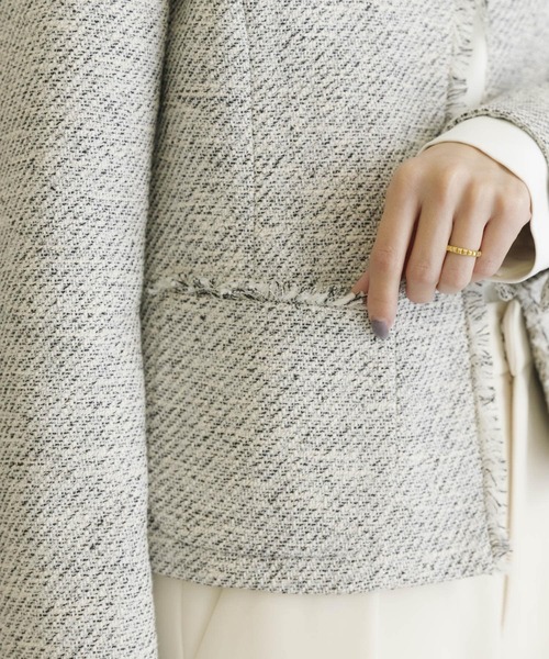 URBAN RESEARCH（アーバンリサーチ）の「ノーカラーフリンジツイード