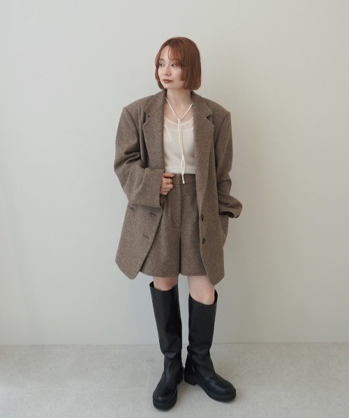 Herringbone Wool Jacket（テーラードジャケット）｜anuke（アンヌーク