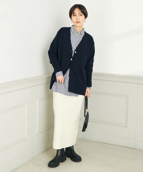 NOLLEY'S（ノーリーズ）の「◇【WEB限定】カシミヤブレンド長めVネック