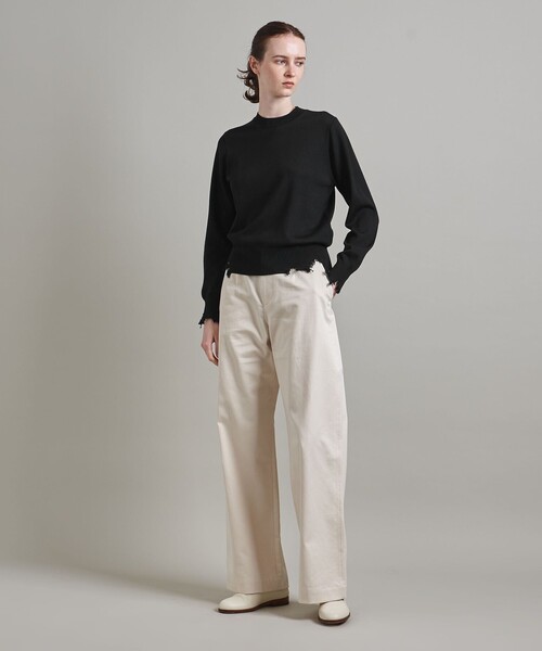 LOEFF（ロエフ）の「＜LOEFF＞ダメージ クルーネック ニットプル