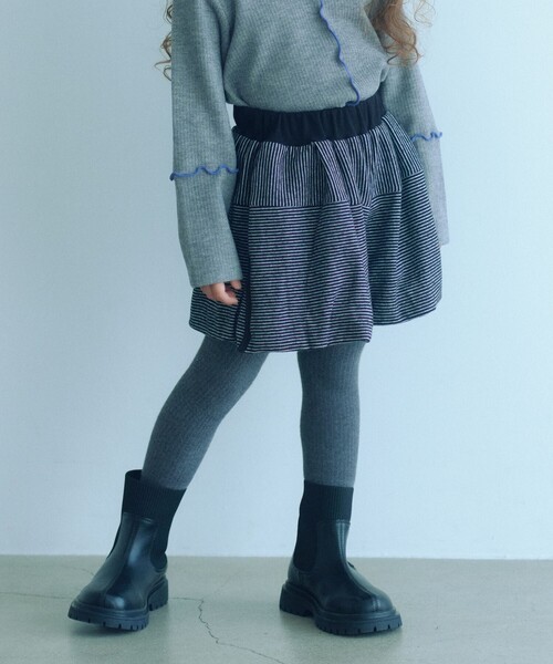 セール】ボーダーバルーン キュロットパンツ / キッズ 110cm-130cm