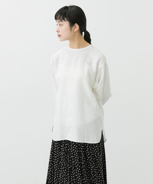 かぐれ（カグレ）の「リネンクルーネックプルオーバー（Tシャツ