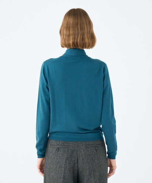 スーパーエクストラファインウール ボウタイプルオーバー（ニット