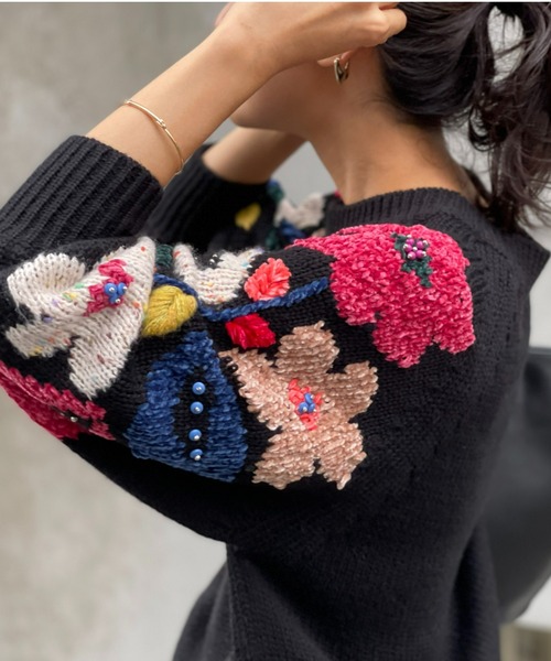 BEARDSLEY（ビアズリー）の「花ジャガードニット（ニット/セーター