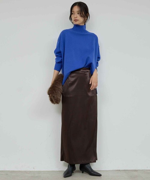 セール】【手洗い可】【全骨格対応】オーバータートルニット（ニット