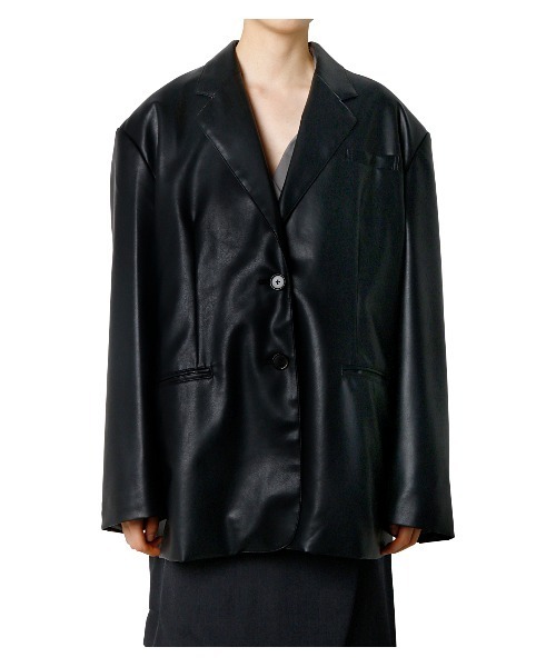 LE CIEL BLEU（ルシェルブルー）の「Faux Leather Oversized Jacket