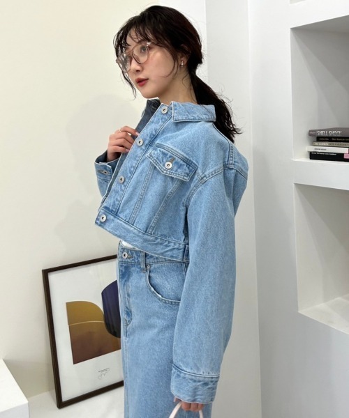 LILY BROWN（リリーブラウン）の「クロップドデニムジャケット（デニム