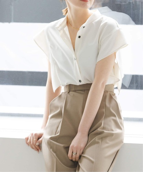 セール】《WEB限定追加》スクエアースリーブフロントオープンブラウス