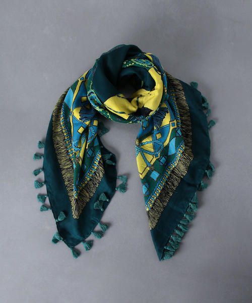 manipuri（マニプリ）の「＜manipuri（マニプリ）＞ポンポン ストール