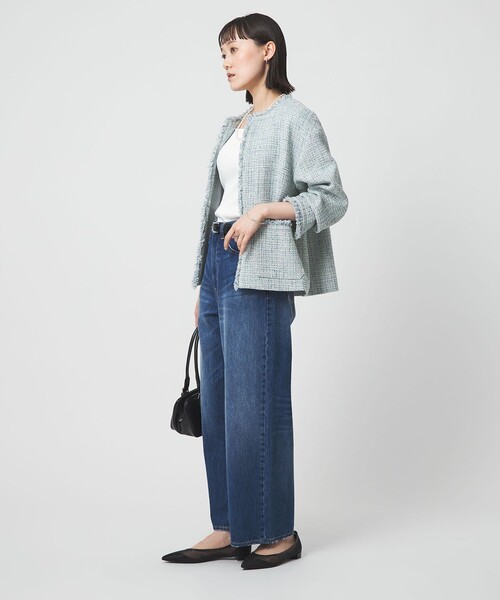 セール】［size SHORTあり］ミックス ツイードライク ポケット ノー