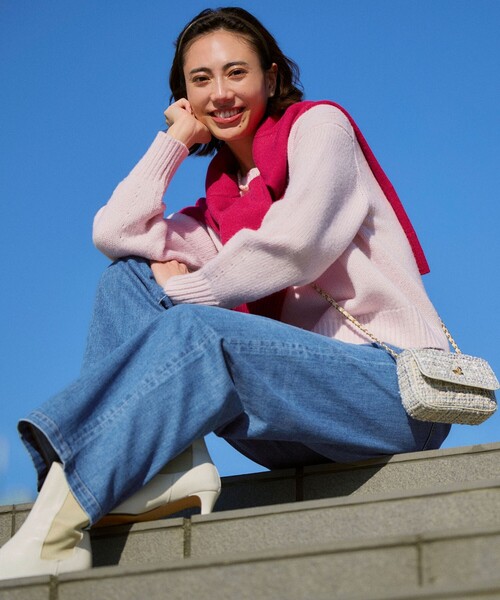 カシミヤブレンド Vネック ニット（ニット/セーター）｜23区（ニジュウ