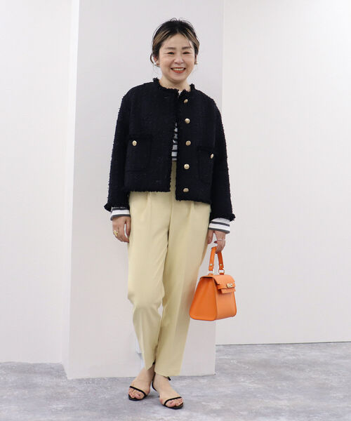 NOLLEY'S Sophi（ノーリーズソフィ）の「フラッグツイードノーカラー