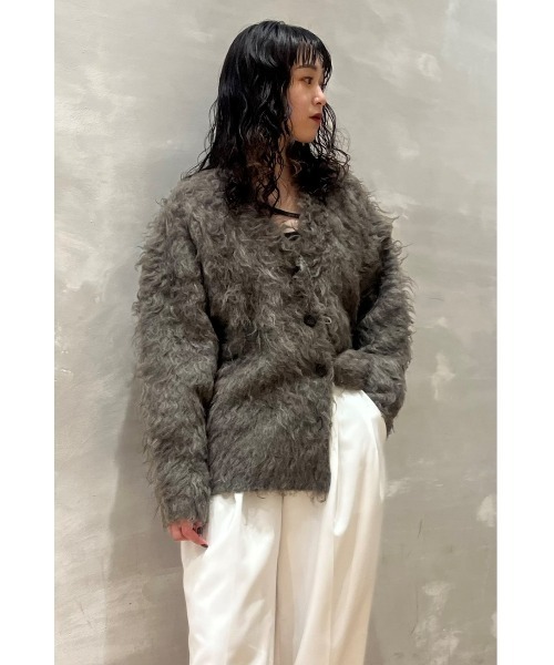 STYLEMIXER（スタイルミキサー）の「ヘアリーカールニットカーデ