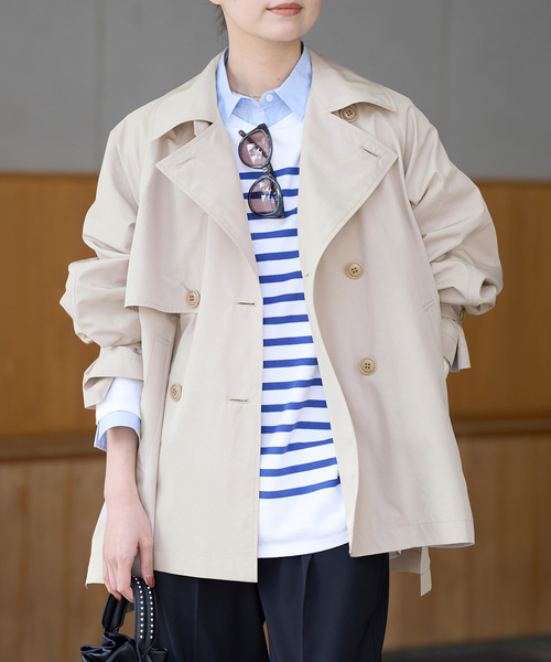 IENA（イエナ）の「《追加》PE/ポプリンオーバーショートコート