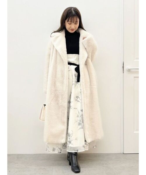 MERCURYDUO（マーキュリーデュオ）の「フェイクファーコート ロング