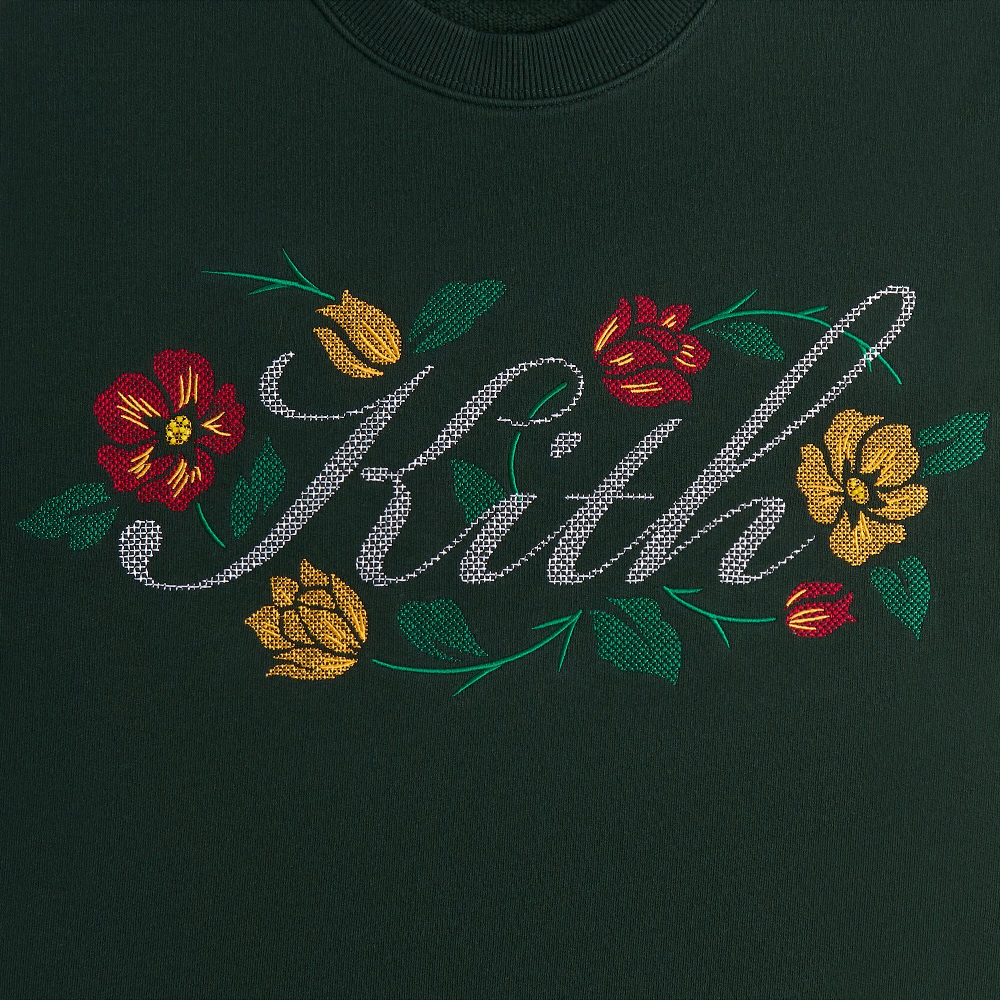 Kith Floral Script Nelson Crewneck - Stadium – Kith Canada
