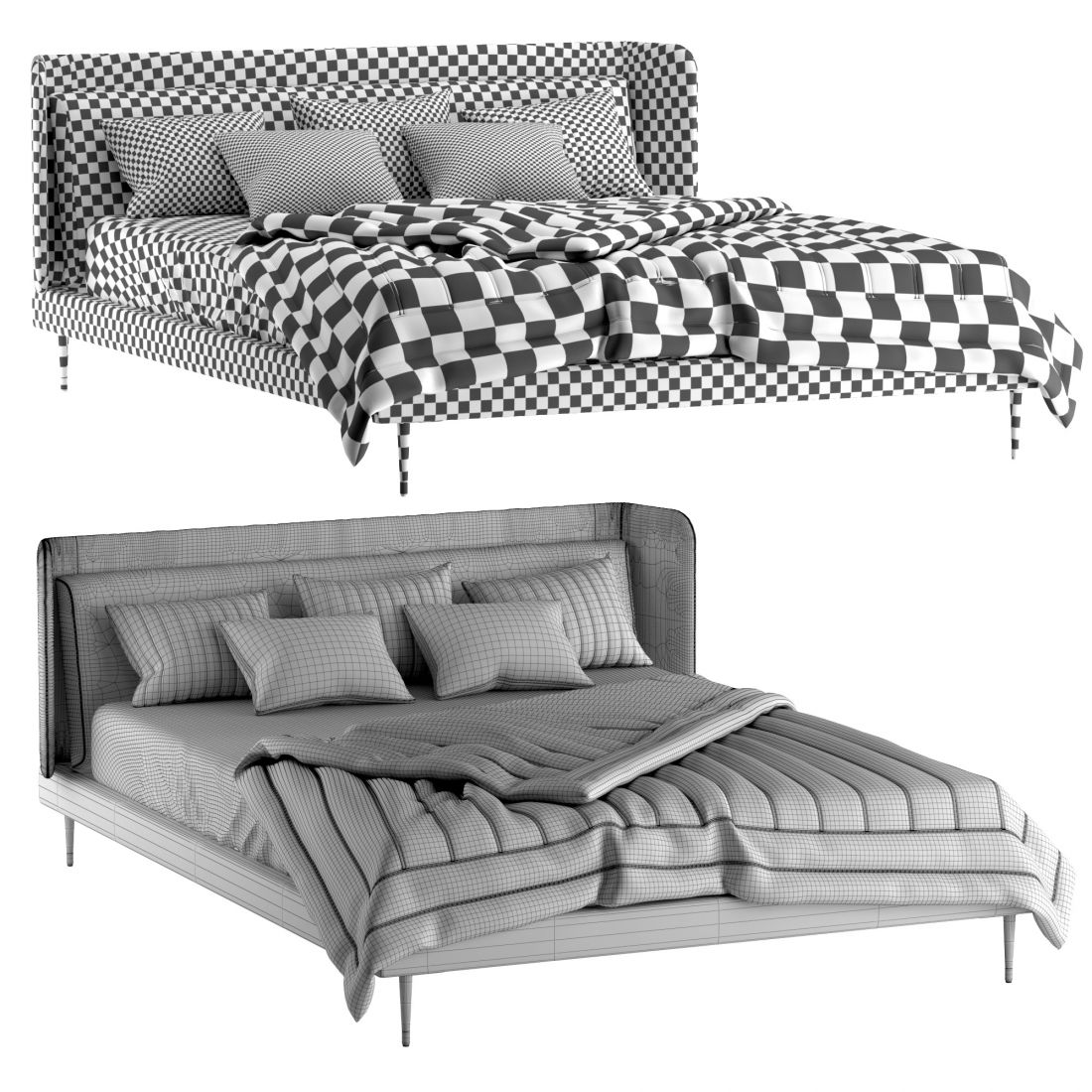 Boconcept-austin Bed - 3D Model for Corona