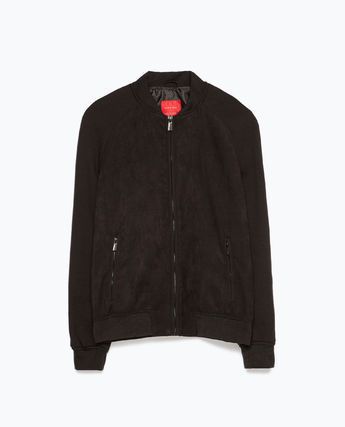 ZARAMANザラマンメンズ☆コンビ素材ボンバージャケット2色 (ZARA/MA-1