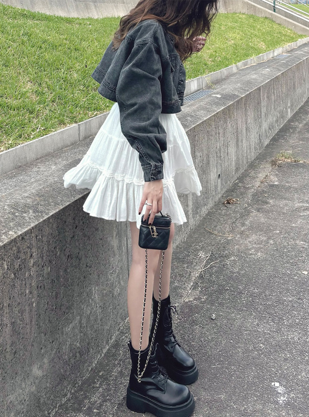 ショート丈デニムジャケット[cu506] | レディースファッション通販の