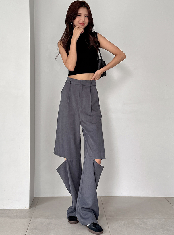 2Wayサイドファスナータックワイドパンツ[at2286] | レディース