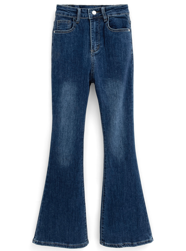 バックリボン刺繍フレアデニムパンツ[at2289] | レディース