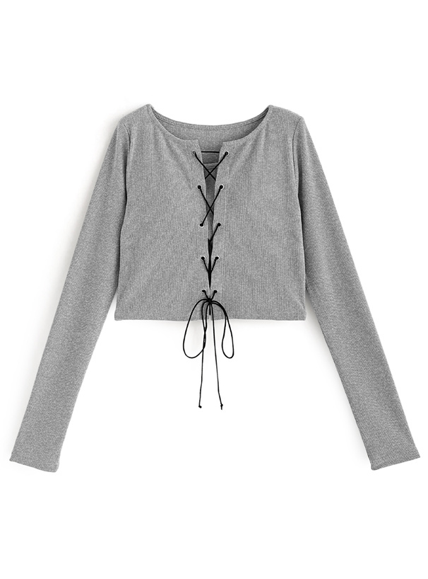 レースアップトップス×カップ付きチューブトップアンサンブル[dk1072