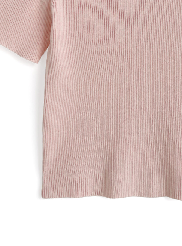 ワンショルダーリボンリブニットトップス[ks071] | レディース