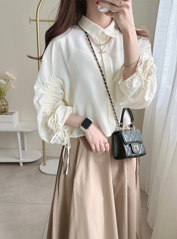 ドロストスリーブショート丈シャツ[on195] | レディースファッション