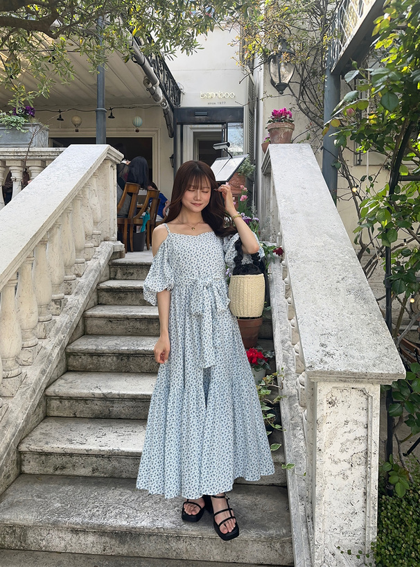 花柄オフショルダーワンピース[pm581] | レディースファッション通販の