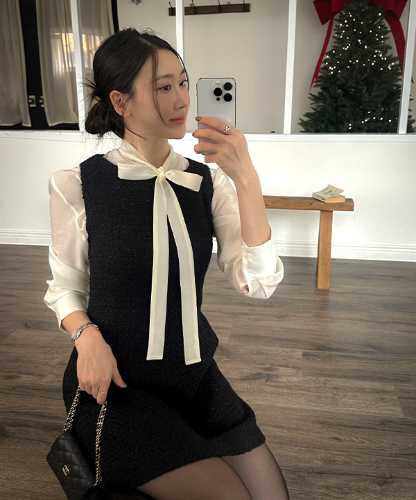 ビジューリボンミニワンピ | ファッション通販サイト NUGU