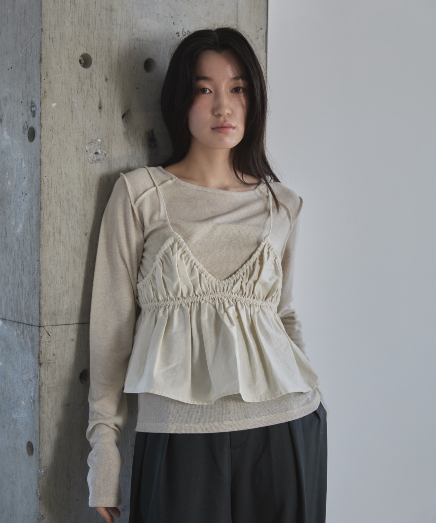 ギャザーブラトップビスチェ | ファッション通販サイト NUGU