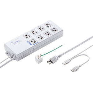 TAP-RE9SPUN【高性能雷連動タップ（3P抜け止め・4個口・2m）】高性能雷